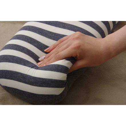 クッション 低反発 腰当 マイクロファイバー 無地 エルマー ネイビー 約40×20cm