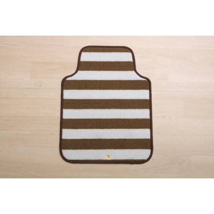 フロアマット カーマット 運転席 助手席 ベーシック ボーダー ロカ フロントマット ネイビー