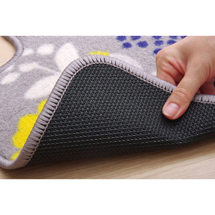 フロアマット カーマット 運転席 助手席 北欧 ミルカ フロントマット グレー 約45×60cm