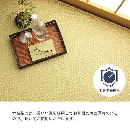 上敷き ゴザ 敷詰 カーペット い草 自然素材 日本製 国産 消臭 ナチュラル 市松柄 シンプル 本間4.5畳 約286.5×286cm プレーン