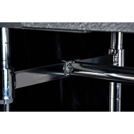 【燕三条製】 PROFACE ガルバリウムソリッドハンガーラック4段 350×1200×2100 クロムメッキポール