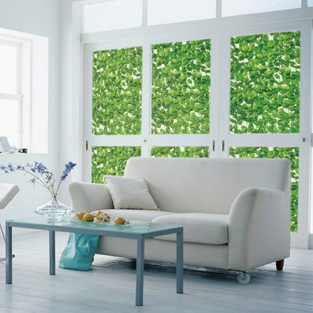 リーフカーテン 1×2m 目隠し 通気性抜群 エコ 省エネ フェイクリーフ フェイクカーテン ベランダ コテージ