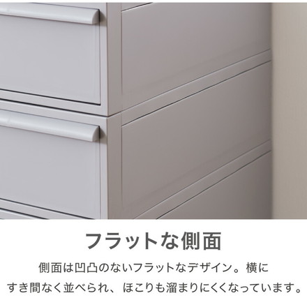 ライクイット (like-it) 収納ケース クローゼットシステム 引出し (M) 3個組 CS-D2 3P オールグレー