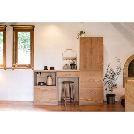 ワイズ 幅60cm 観音開きタイプ カウンター キャビネット 日本製 天然木 木製 シンプル 北欧 新生活