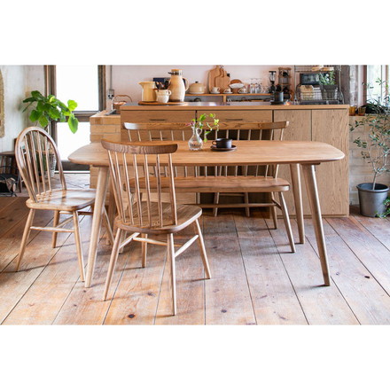 ダイニングテーブル 幅160cm 楕円形 4人掛け 4人用 アッシュ無垢材 食堂テーブル 天然木 北欧 法人