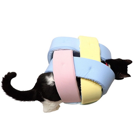 ペッツルート 猫用 夏用 ベッド クッション ニャンとも涼やか レインボーアイス ペットベッド 猫用ベッド 遊べる