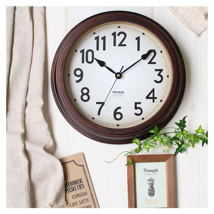 ノア精密 MAG 電波掛時計 大正館 タイショウカン W-778 BR-Z 電波 電波時計 掛け 掛け時計