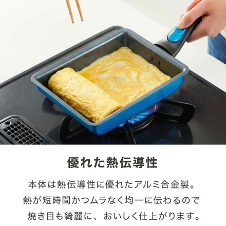 谷口金属 ちょい深 玉子焼き器 蓋付き IH対応 PFASフリー ちょい深卵焼き シリコンカバーセット ガス火