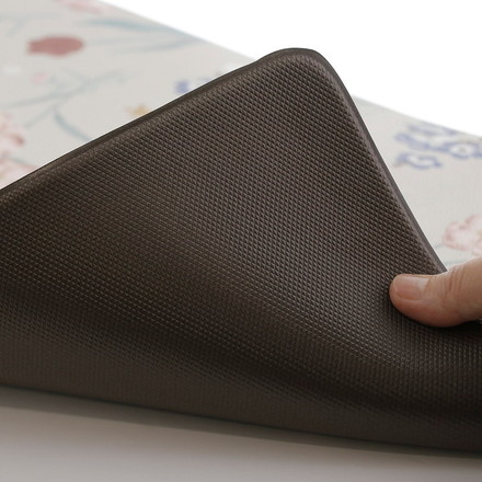 ベストコ 玄関マット 室内 40×80cm お手入れ簡単 防炎 防カビ 抗菌 防臭 フィオーレ 花柄 ND-5182