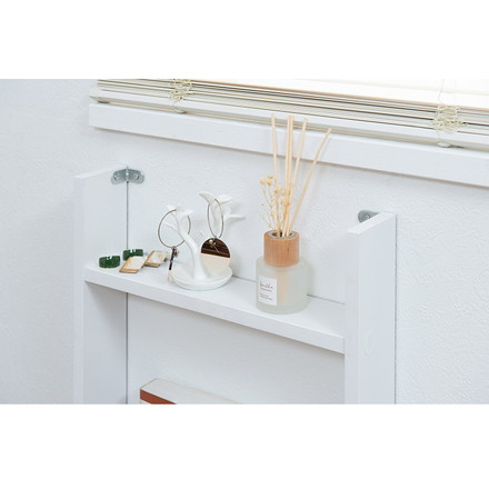 薄型マガジンラック 幅36cm ホワイト スリム 北欧 壁 コンパクト 省スペース 玄関収納 壁面収納 玄関 スリッパ