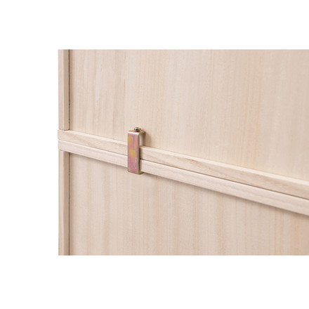 シルバー取っ手が華やかな桐クローゼットチェスト 幅99.5 奥行44 高さ24.5cm 3段タイプ上置き兼用