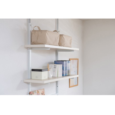 追加棚板1枚 幅89.5cm 取付金具セット ホワイトウォッシュ 本体別売り 1枚のみの販売 オープンラック