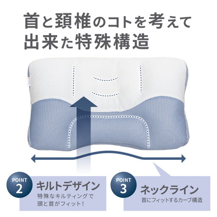 自分の寝心地に合わせてぴったりフィットする枕 肩 頸椎 安定 横向き寝枕 仰向き寝枕 （38cm×58cm） 高さ調節