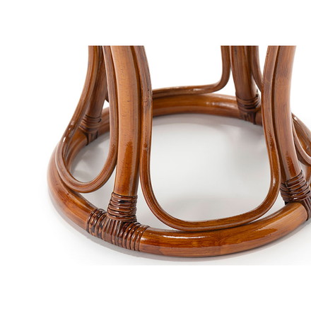 仏前用 ラタン 丸型 クッションスツール 天然籐 金襴座椅子 イス 椅子 チェア ラタンチェア 籐 仏壇 和室 法事 仏前 1脚