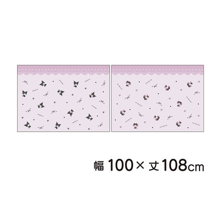 MORIPiLO サンリオ レースカーテン 幅100x108cm丈 2枚組 マイメロディ クロミ 真夜中のメロクロ