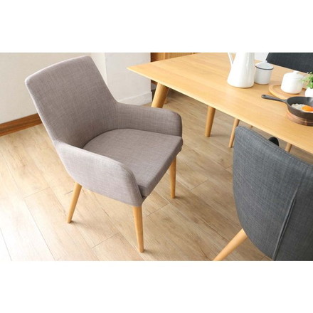 ダイニングチェア ダークグレー 食卓イス 腰掛け 椅子 1人掛け 1P 天然素材 インテリア