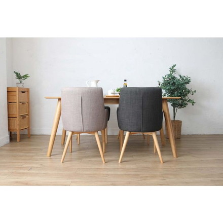 ダイニングチェア グレー 食卓イス 腰掛け 椅子 1人掛け 1P 天然素材 インテリア デザイン リラックス オシャレ