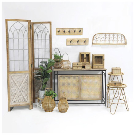 ラタン ラウンドテーブル Sサイズ 天板36cm 高さ51cm サイドテーブル プランター台 ディスプレイテーブル