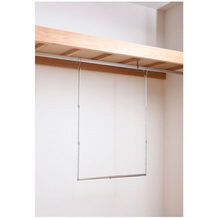 ハンガー 衣類収納アップハンガー 幅41~70×奥行6×高さ101.5cm 収納アップブランコハンガー伸縮式 2段