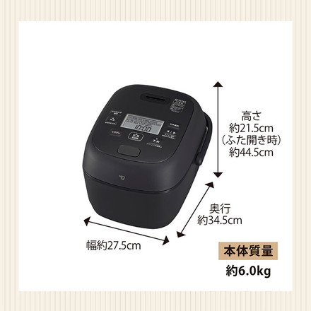 炊飯器 5.5合炊き 象印 5.5合 NW-BA10-BA 豪熱大火力 圧力IH炊飯器 ブラック 40時間保温 黒まる厚釜 新生活 圧力 保温 エコ 玄米 ふっくら もちもち