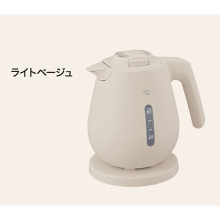 電気ケトル 1L 1000ml 象印 CK-DC10-WA CK-DC10-BM CK-DC10-CM ホワイト ソフトブラック ライトベージュ ZOJIRUSHI 象印マホービン ライトベージュ