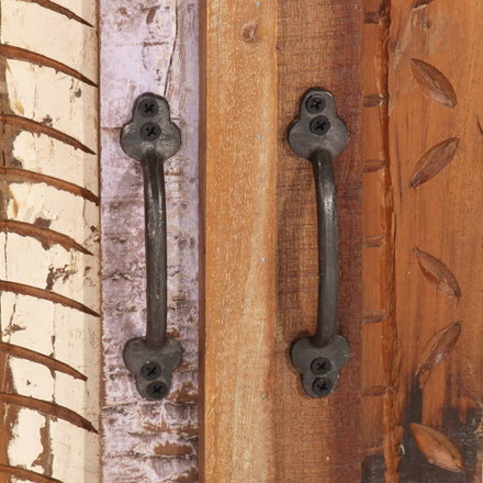 vidaXL バスルーム家具4点セット 再生無垢材 家具 家具セット バスルーム家具セット