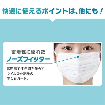 アイリスオーヤマ デイリーフィットマスク ナノエアーフィルタープラス 小さめサイズ 30枚入 PN-DNI30S ホワイト