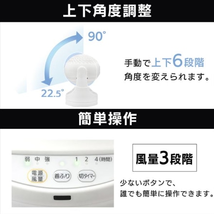 アイリスオーヤマ サーキュレーター 8畳 リモコン首振り マカロン型 PCF-MKC15-B ブラック