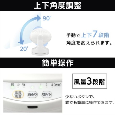 アイリスオーヤマ サーキュレーター 14畳 リモコン首振り マカロン型 PCF-MKC18-B ブラック