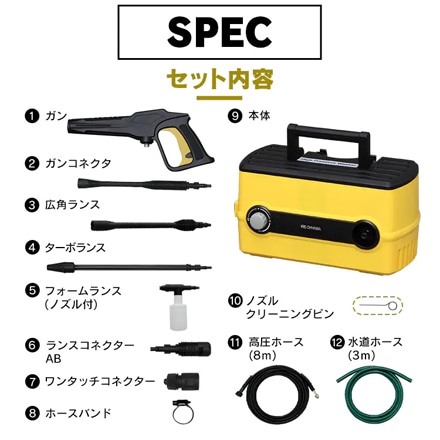 アイリスオーヤマ 高圧洗浄機 FBN-604 イエロー