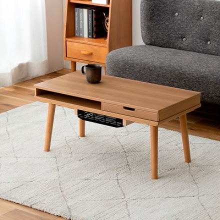 アイリスオーヤマ こたつ 収納付ロータイプ IKT-SA0840-LBR ライトブラウン