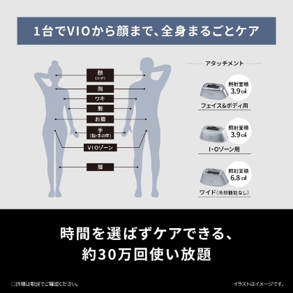 パナソニック 光エステ スムースエピ パワー&クール 光脱毛器 (フラッシュ式) ES-WG0B-H [グレー]