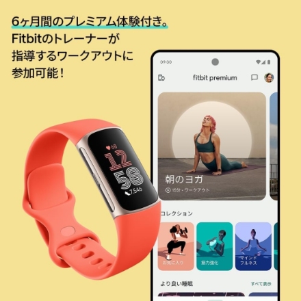 フィットネス Fitbit Charge 6 GA05184-AP オレンジ