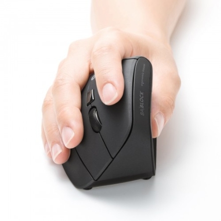 サンワサプライ 抗菌静音Bluetoothエルゴノミクスマウス MA-ERGBTK11 ブラック