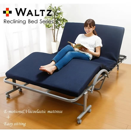 WALTZ 電動ベッド 収納式 折りたたみベッド 電動リクライニング シングル