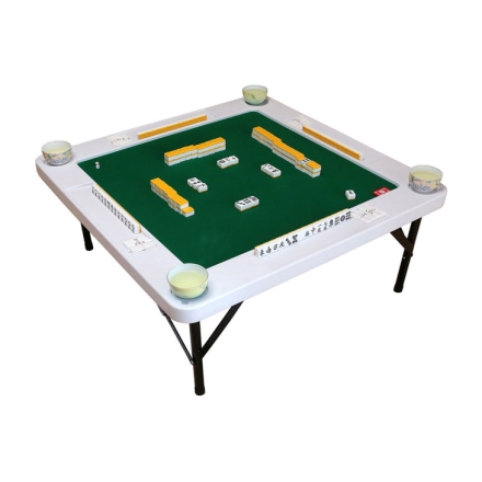 高さ調節できる麻雀テーブル 折りたたみ 麻雀台 ブラウン