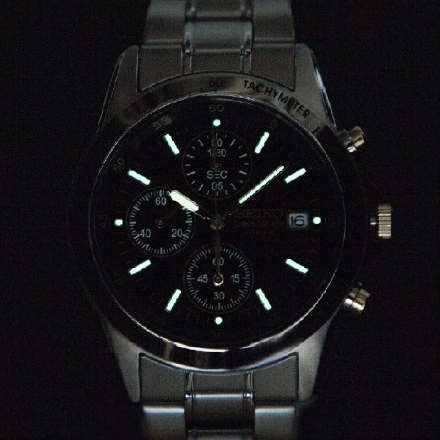 SEIKO セイコー スピリット クロノグラフ腕時計 ブラック/ゴールド