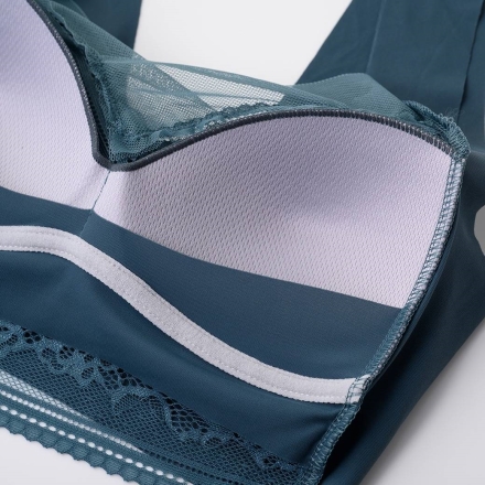 ノンワイヤーでらくらくレースブラ 3色組 ワイヤレスブラ Mサイズ