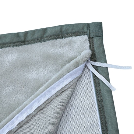 掛布団カバーになる衿付マイヤー毛布 ブラウン