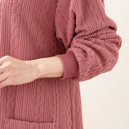 フリースケーブル柄かっぽう2色組