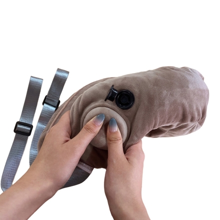 RELAAAX 電動ネック＆ボディリラクサー ネックピロー 空気式 充電式 もみほぐし 寝顔が見えない フード付き