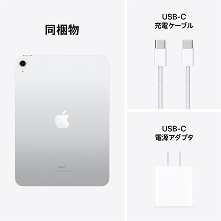 Apple iPad 第10世代 10.9インチ Wi-Fiモデル 64GB - シルバー withAppleCare+