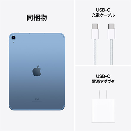 Apple iPad 第10世代 10.9インチ Wi-Fi + Cellularモデル 64GB - ブルー withAppleCare+