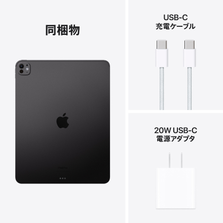 Apple iPad Pro 13インチ Wi-Fiモデル 256GB（標準ガラス搭載）- スペースブラック with AppleCare+