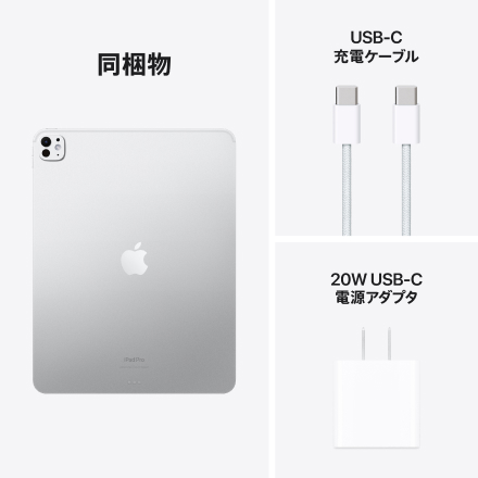 Apple iPad Pro 13インチ Wi-Fiモデル 1TB（標準ガラス搭載）- シルバー with AppleCare+