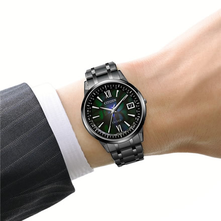 【5月28日発売予定】 シチズン エクシード CITIZEN EXCEED 腕時計 CB1146-64E メンズ 限定モデル LAYERS of TIME ときの積層 エコ・ドライブ 電波時計 ブラックチタン ソーラー電波 アナログ メーカー保証1年