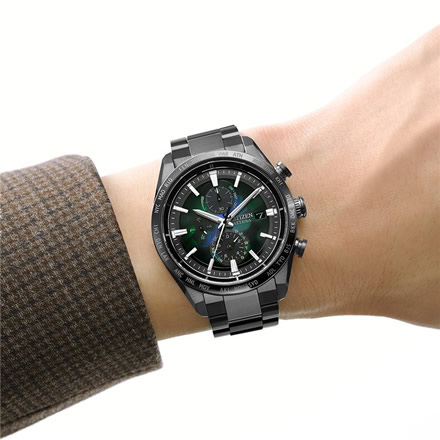 【5月28日発売予定】 シチズン アテッサ CITIZEN ATTESA 腕時計 AT8286-65E メンズ 限定モデル LAYERS of TIME ときの積層 ACT Line エコ・ドライブ 電波時計 ブラックチタン ソーラー電波 多針アナログ メーカー保証1年