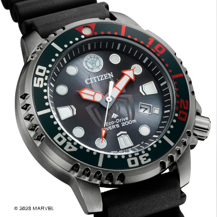 シチズン CITIZEN 腕時計 BN0255-03E プロマスター PROMASTER メンズ MARVEL マーベル マイルズ・モラレスモデル 限定 MARINEシリーズ エコ・ドライブ