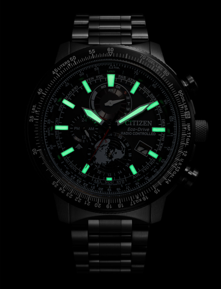 CITIZEN シチズン PROMASTER プロマスター SKY スカイ BY3005-56G メンズ 腕時計 光発電 エコドライブ 電波 ソーラー ステンレス ブラック文字盤 20気圧防水 サファイアガラス