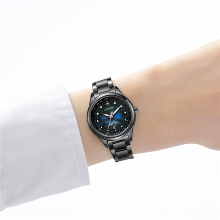 【5月28日発売予定】 シチズン クロスシー CITIZEN xC 腕時計 EE1008-56E レディース 限定モデル LAYERS of TIME ときの積層 エコ・ドライブ 電波時計 ブラックチタン ソーラー電波 アナログ メーカー保証1年